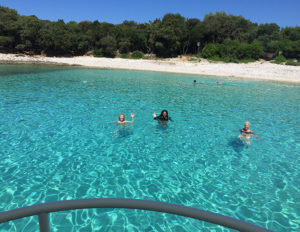 Enjoying the turquoise waters for page